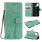 Tree & Cat Embossed Pattern Horizontal Flip Leather Case with Holder & Card Slots & Wallet & Lanyard, For Huawei Honor 9A, For Huawei Honor 30 Pro